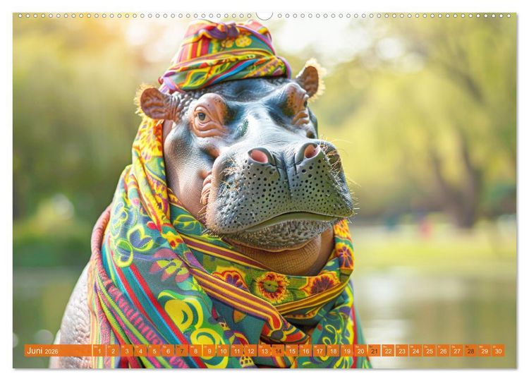 Produktbild: Big & Beautiful. Tierische Plus Size Models. Elefanten und Co. (hochwertiger Premium Wandkalender 2026 DIN A2 quer), Kunstdruck in Hochglanz
