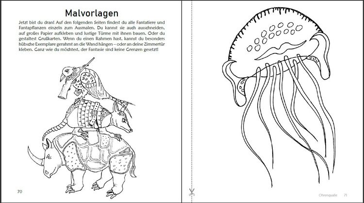 Produktbild: Ausmalspa&szlig; + Wissen: Fantatiere - Malbuch ab 6 Jahre. Artenvielfalt artgerecht erkunden f&uuml;r die ganze Familie. Empfohlen vom Naturschutzbund &Ouml;sterreich