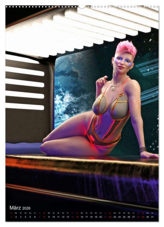 Produktbild: Science Fiction Pin Ups (Wandkalender 2026 DIN A2 hoch), CALVENDO Monatskalender