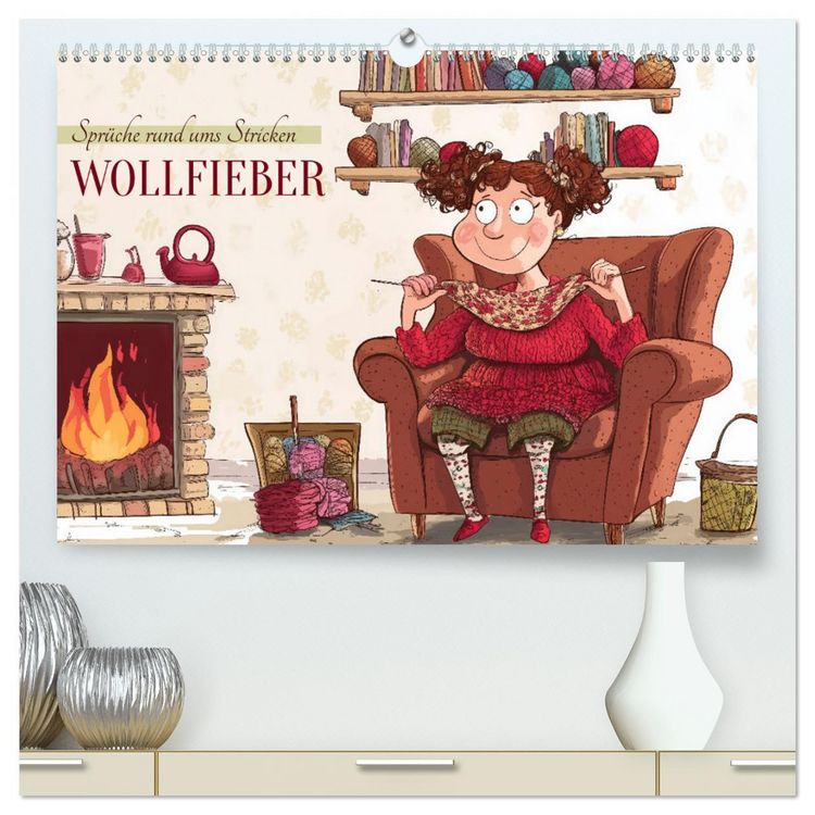 Produktbild: Wollfieber (hochwertiger Premium Wandkalender 2026 DIN A2 quer), Kunstdruck in Hochglanz