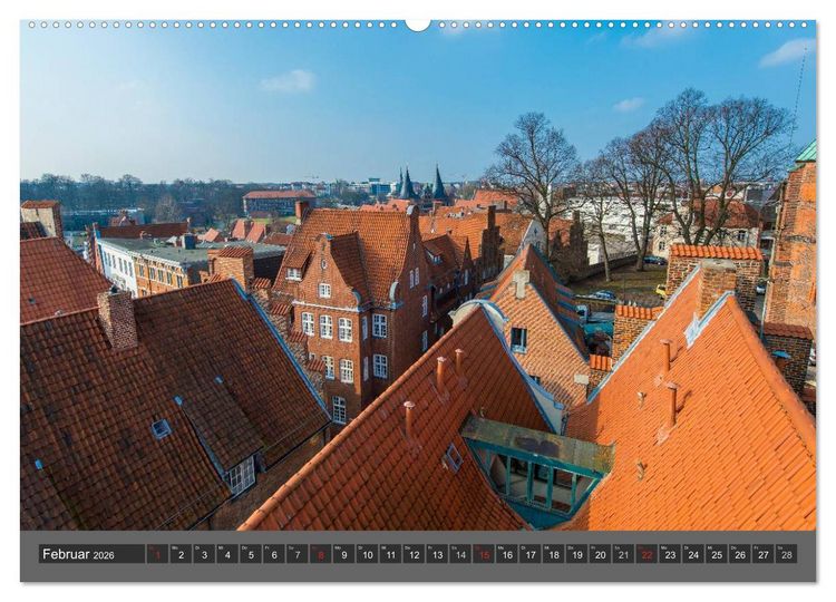 Produktbild: Die Hansestadt L&uuml;beck (Wandkalender 2026 DIN A2 quer), CALVENDO Monatskalender