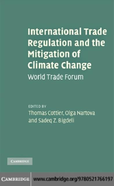 Produktbild: International Trade Regulation and the Mitigation of Climate Change