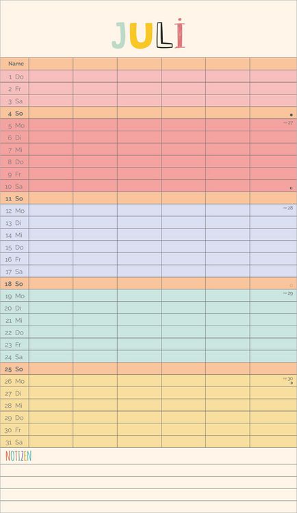 Produktbild: Familienplaner Unser buntes Jahr 2027