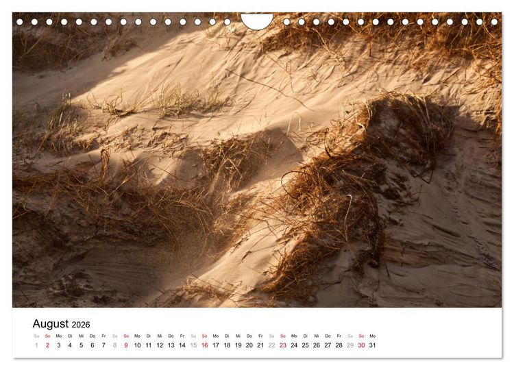 Produktbild: D&uuml;nenmomente - Ein Tag in den D&uuml;nen Nordj&uuml;tlands (Wandkalender 2026 DIN A4 quer), CALVENDO Monatskalender