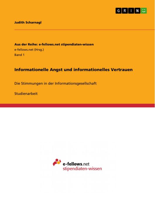 Produktbild: Informationelle Angst und informationelles Vertrauen
