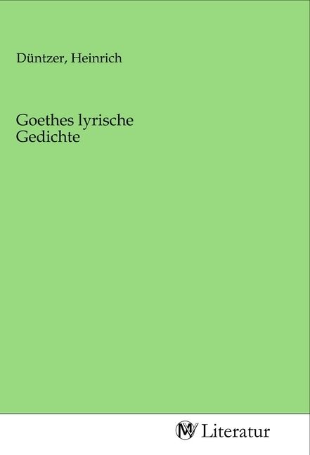 Produktbild: Goethes lyrische Gedichte
