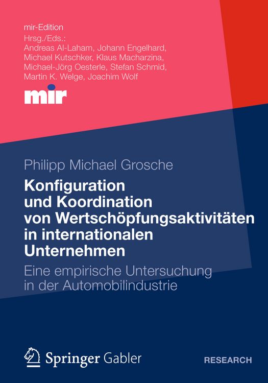 Produktbild: Konfiguration und Koordination von Wertsch&ouml;pfungsaktivit&auml;ten in internationalen Unternehmen