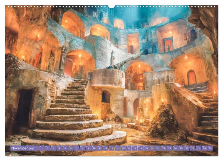 Produktbild: Treppenlabyrinthe &ndash; Die Suche nach dem Weg (hochwertiger Premium Wandkalender 2027 DIN A2 quer), Kunstdruck in Hochglanz
