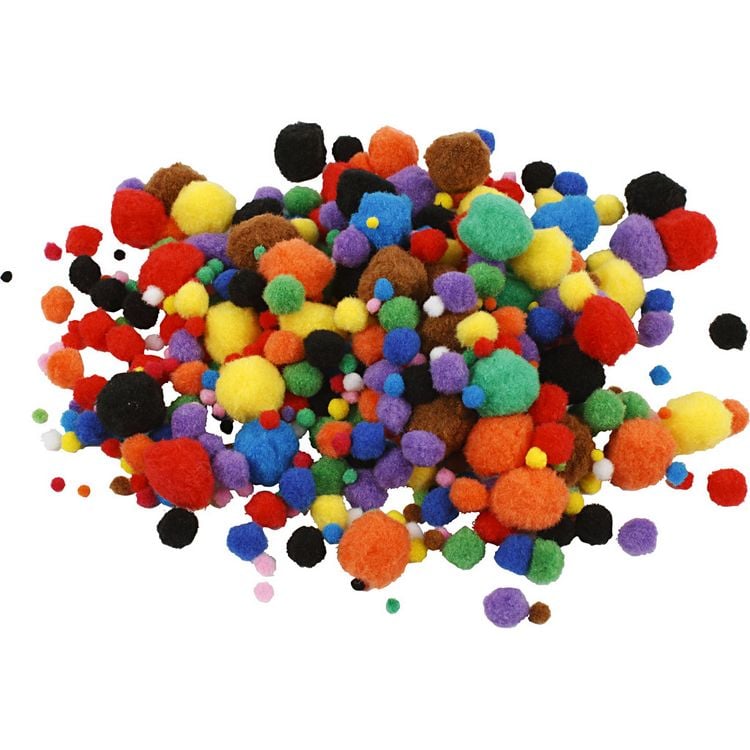 Produktbild: Creativ Company Pompons, D 5-40 mm, Sortierte Farben, 42 g