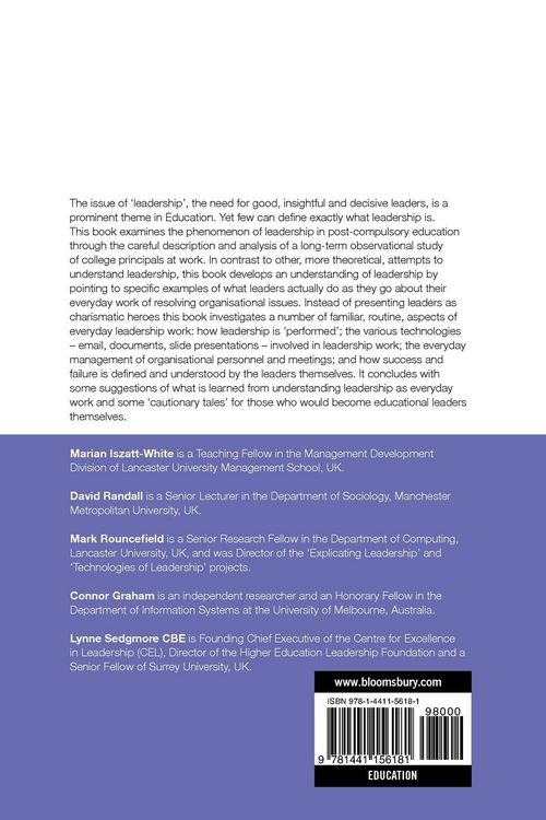 Produktbild: Leadership in Post-Compulsory Education