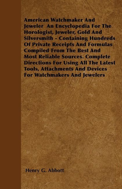 Produktbild: American Watchmaker and Jeweler an Ency