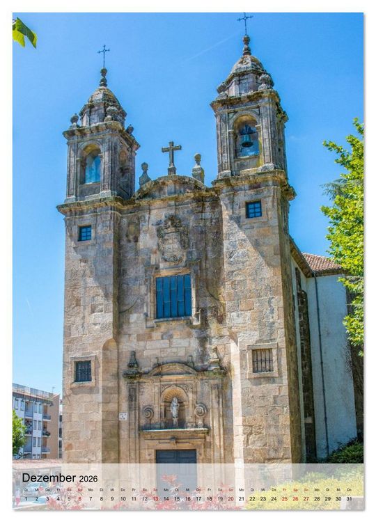 Produktbild: Santiago de Compostela &ndash; Glanz vergangener Jahrhunderte (Wandkalender 2026 DIN A2 hoch), CALVENDO Monatskalender