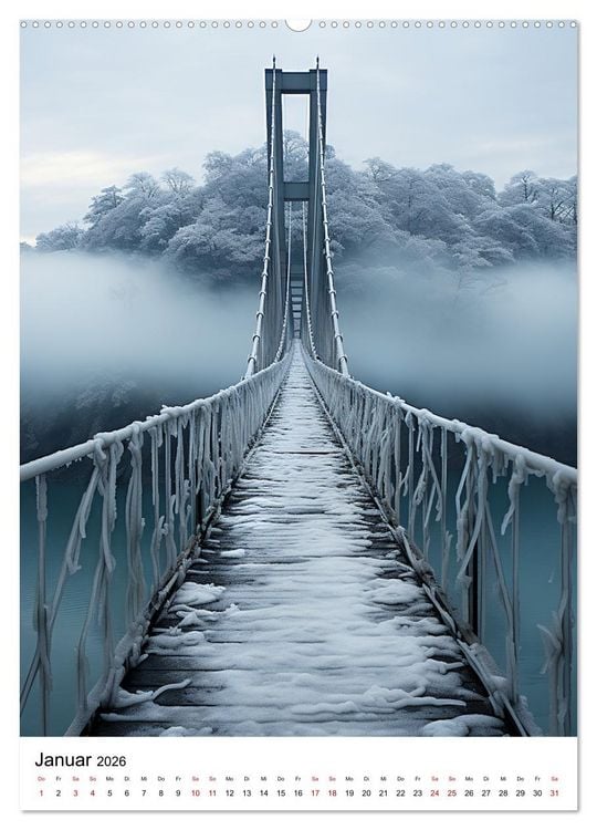 Produktbild: Br&uuml;cken (Wandkalender 2026 DIN A2 hoch), CALVENDO Monatskalender