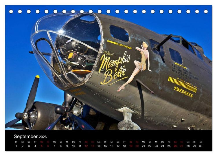 Produktbild: Oldtimer am Himmel (Tischkalender 2026 DIN A5 quer), CALVENDO Monatskalender