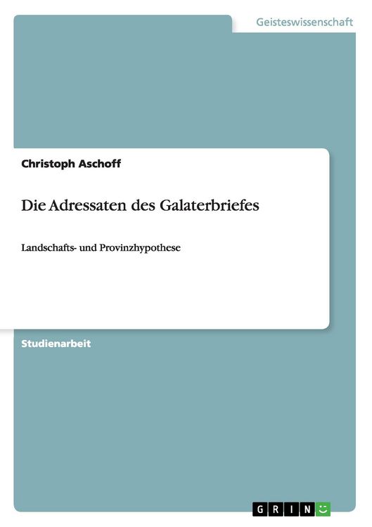 Produktbild: Die Adressaten des Galaterbriefes
