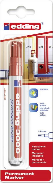 Produktbild: edding Permanentmarker 3000 rot 1,5-3mm