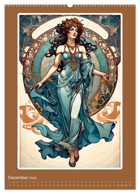 Produktbild: Illustrationskunst der Belle &Eacute;poque (hochwertiger Premium Wandkalender 2026 DIN A2 hoch), Kunstdruck in Hochglanz