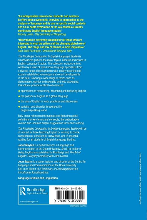 Produktbild: The Routledge Companion to English Language Studies