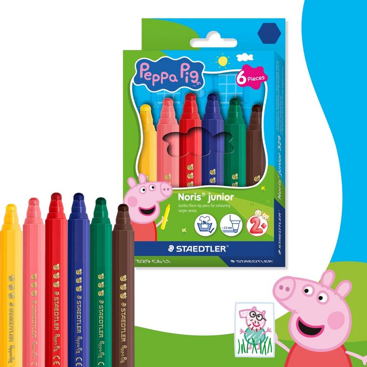 Produktbild: STADTLER Fasermaler Noris&reg; junior Peppa Pig Fasermaler Noris&reg; junior 329 hexagonal