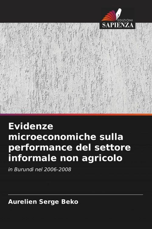 Produktbild: Evidenze microeconomiche sulla performance del settore informale non agricolo