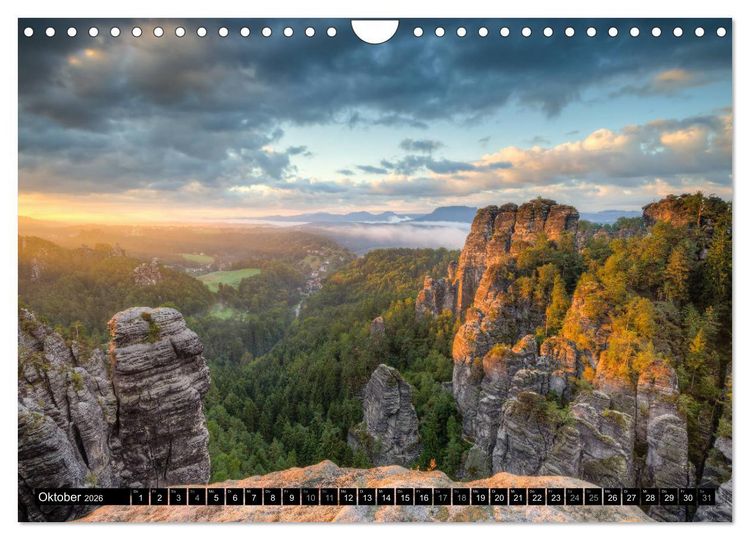 Produktbild: Wundersch&ouml;nes Elbsandsteingebirge (Wandkalender 2026 DIN A4 quer), CALVENDO Monatskalender