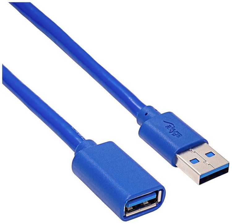 Produktbild: Akyga USB-Kabel USB-A Stecker, USB-A Buchse 1.80m Schwarz AK-USB-10