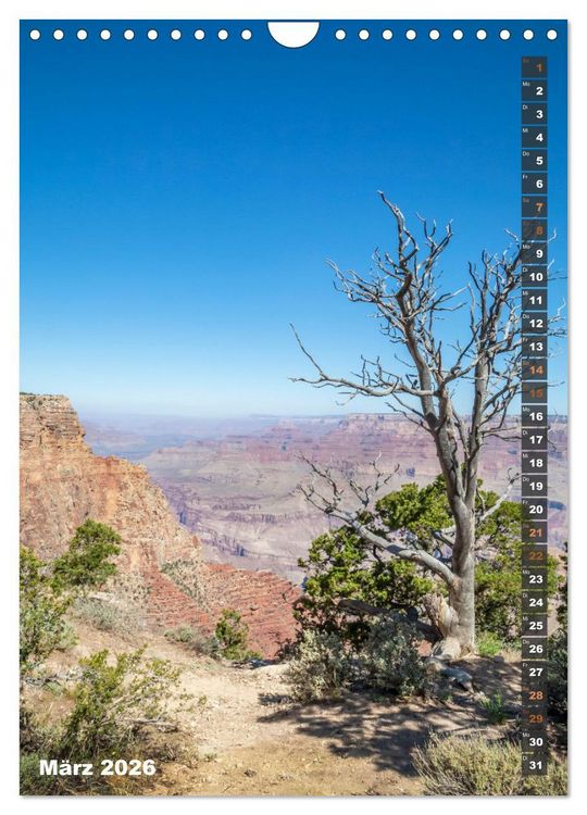 Produktbild: GRAND CANYON Imposante Aussichten (Wandkalender 2026 DIN A4 hoch), CALVENDO Monatskalender