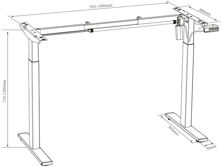 Produktbild: Schreibtisch Lona elektrisch verstellbar 140 x 50