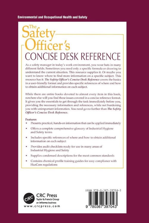 Produktbild: The Safety Officer's Concise Desk Reference