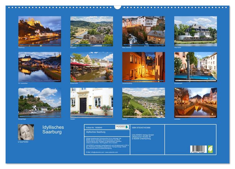 Produktbild: Idyllisches Saarburg (Wandkalender 2026 DIN A2 quer), CALVENDO Monatskalender
