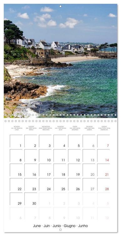 Produktbild: Bretagne Paysages c&ocirc;tiers (Calendrier mural carr&eacute; 2026 30x30 cm) Calendrier double avec une page pour vos prises de notes