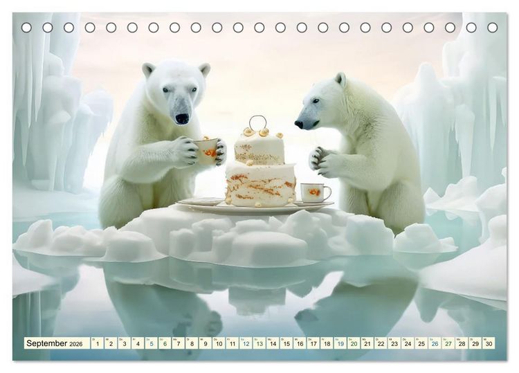 Produktbild: Die Desserttafel ist gedeckt - Humorbilder (Tischkalender 2026 DIN A5 quer), CALVENDO Monatskalender