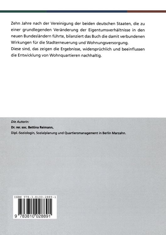 Produktbild: St&auml;dtische Wohnquartiere