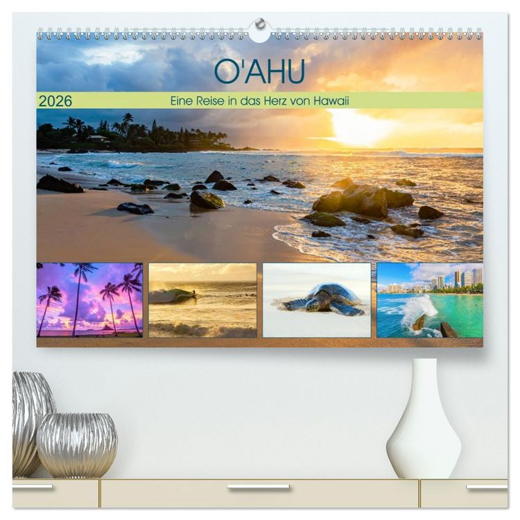 Produktbild: O'ahu - Eine Reise in das Herz von Hawaii (hochwertiger Premium Wandkalender 2026 DIN A2 quer), Kunstdruck in Hochglanz