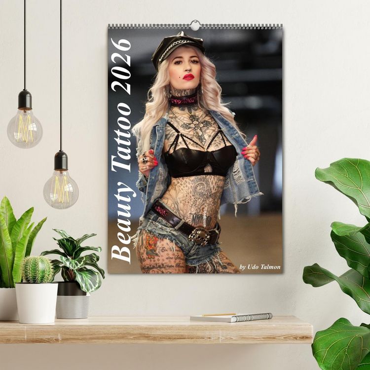 Produktbild: Beauty Tattoo 2026 (Wandkalender 2026 DIN A2 hoch), CALVENDO Monatskalender