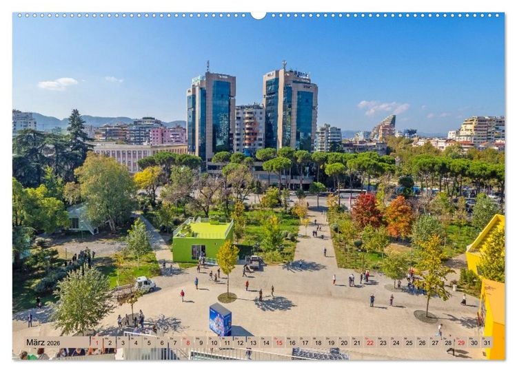 Produktbild: Tirana - Herz Albaniens (hochwertiger Premium Wandkalender 2026 DIN A2 quer), Kunstdruck in Hochglanz