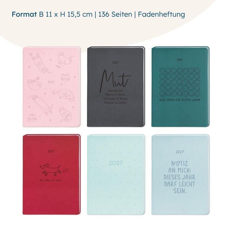 Produktbild: Terminplaner Lederlook 2027 Rosa