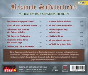Produktbild: Bekannte Soldatenlieder 2