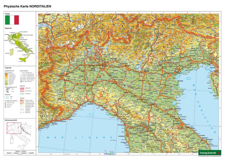 Produktbild: Schreibtischunterlage DUO, Schulhandkarte S&uuml;dtirol-Trentino 1:450.000