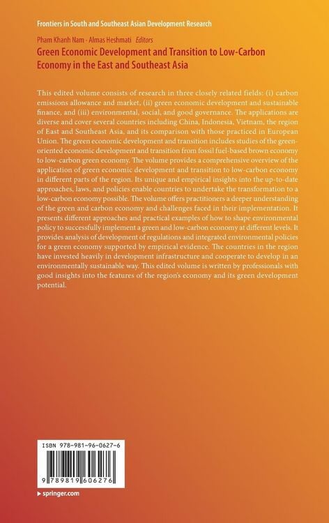 Produktbild: Green Economic Development and Transition to Low-Carbon Economy in the East and Southeast Asia