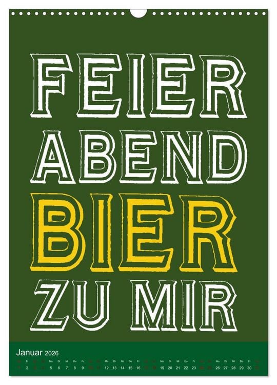 Produktbild: BIER Wandkalender -Trinken mit Stil (Wandkalender 2026 DIN A3 hoch), CALVENDO Monatskalender