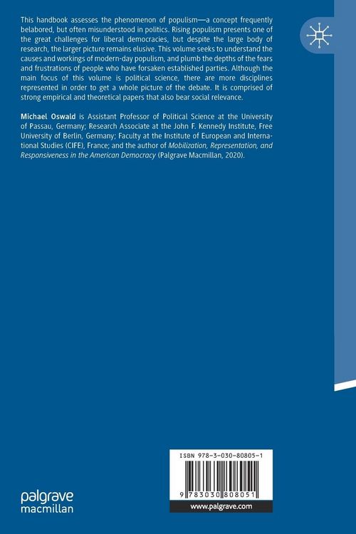 Produktbild: The Palgrave Handbook of Populism