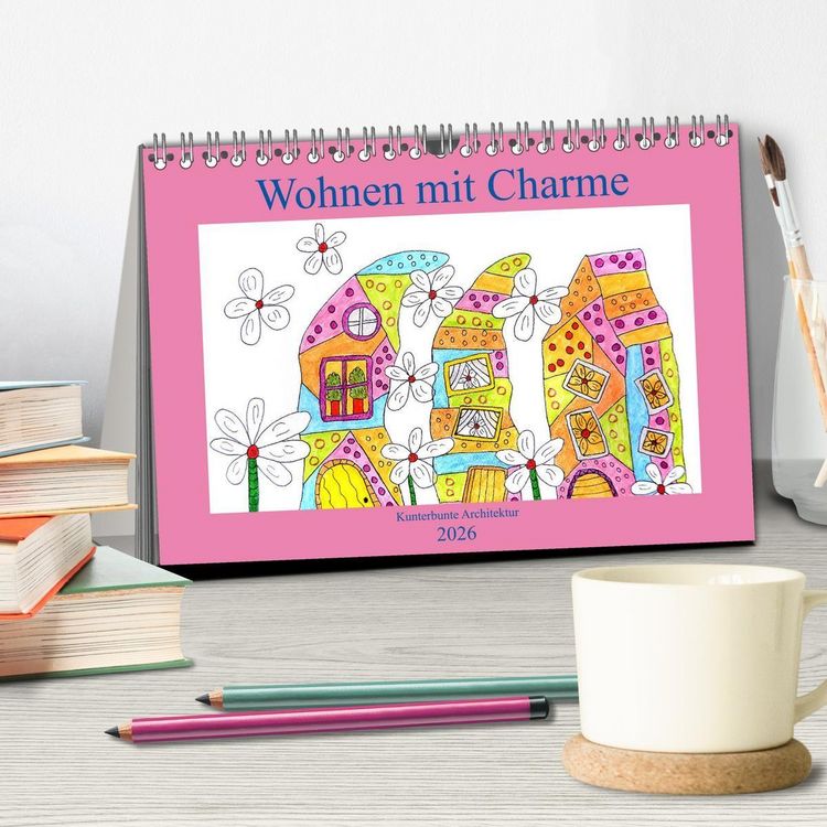 Produktbild: Wohnen mit Charme (Tischkalender 2026 DIN A5 quer), CALVENDO Monatskalender