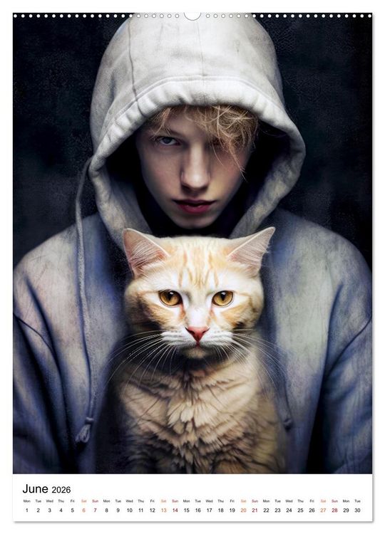Produktbild: Meow and Forever (Wall Calendar 2026 DIN A2 portrait), CALVENDO 12 Month Wall Calendar