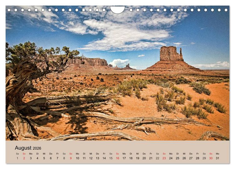Produktbild: Faszination USA - traumhafter S&uuml;dwesten (Wandkalender 2026 DIN A4 quer), CALVENDO Monatskalender