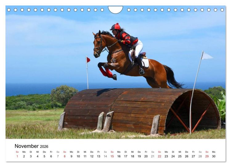 Produktbild: Eventing - Der ultimative Reitsport (Wandkalender 2026 DIN A4 quer), CALVENDO Monatskalender