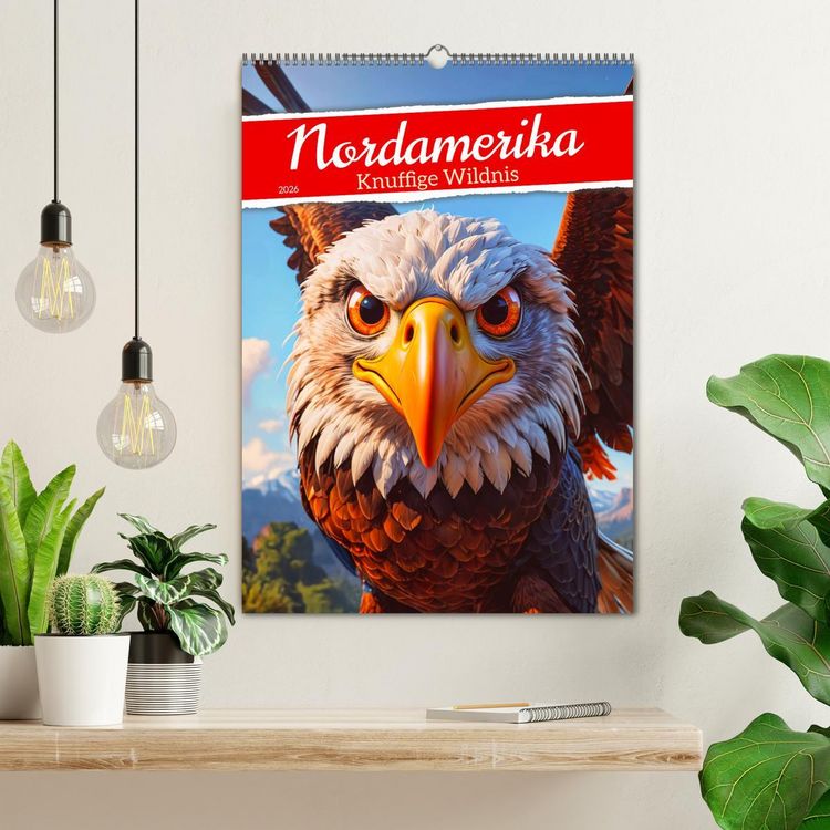 Produktbild: Nordamerika - Knuffige Wildnis (Wandkalender 2026 DIN A2 hoch), CALVENDO Monatskalender