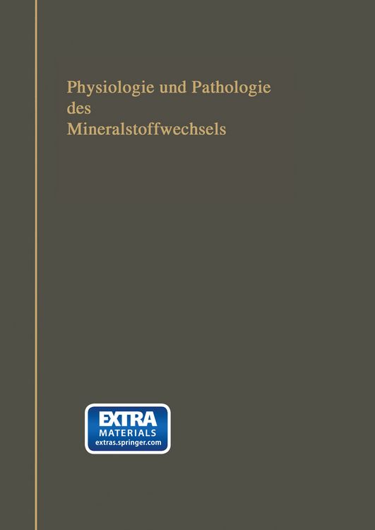Produktbild: Physiologie und Pathologie des Mineralstoffwechsels