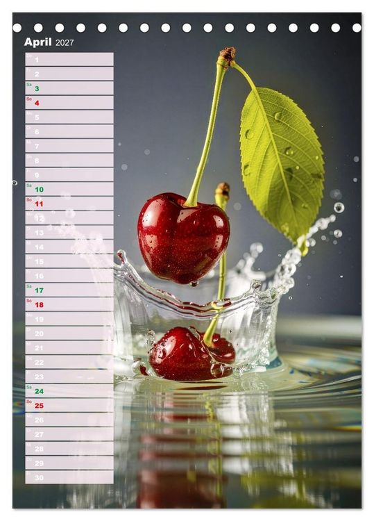 Produktbild: Erfrischendes Obst (Tischkalender 2027 DIN A5 hoch), CALVENDO Monatskalender