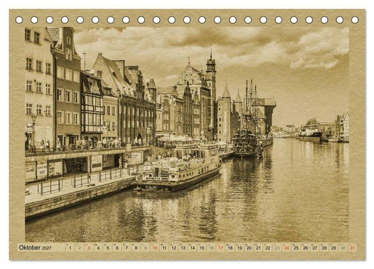 Produktbild: Danzig &ndash; Ein Kalender im Zeitungsstil (Tischkalender 2027 DIN A5 quer), CALVENDO Monatskalender
